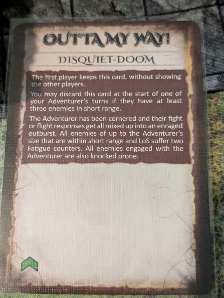 Outta my way event card