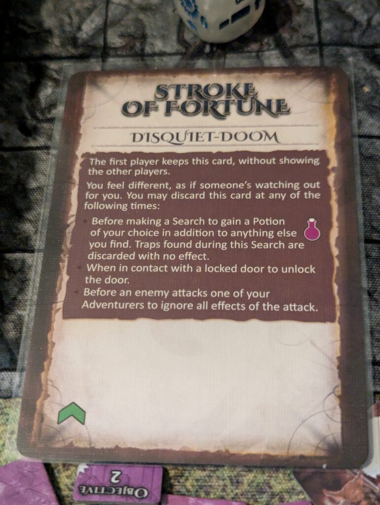 stroke of fortune event card