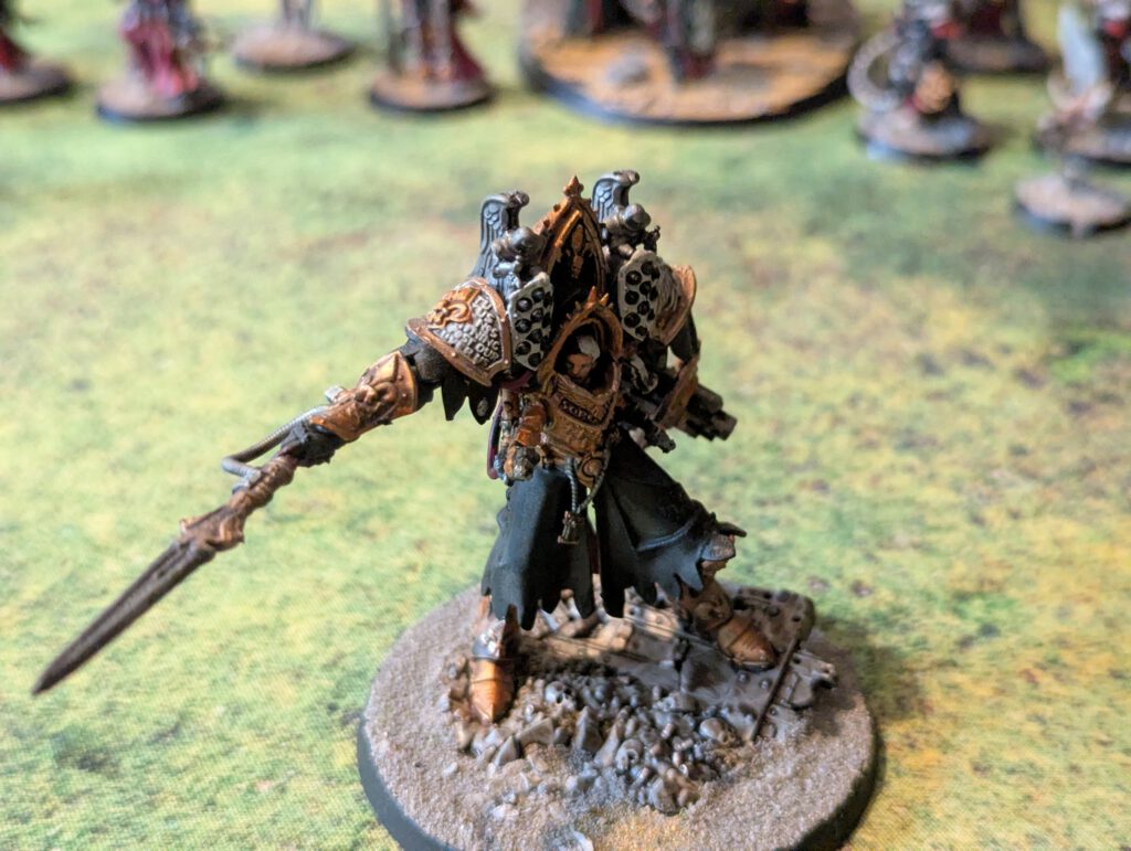 Painted Morvenn Vahl from Adepta Sororitas army.