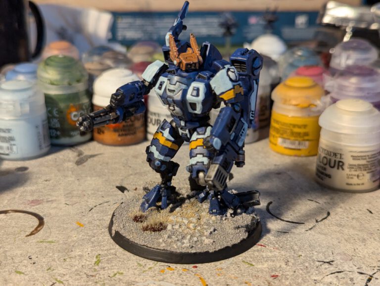 Tau Enforcer Battlesuit painted
