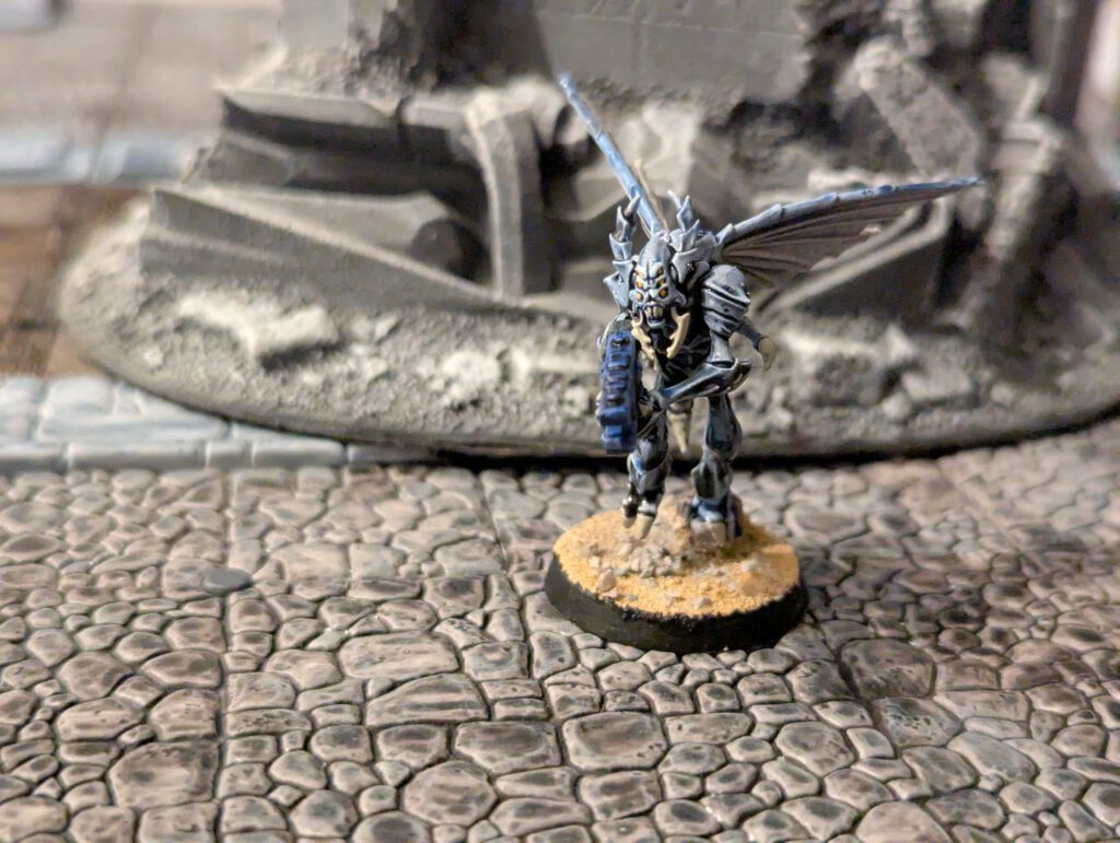 Single Vespid Stingwing posed as if hovering in motion