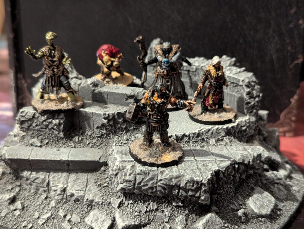 Painted adventurers from Forbidden Creed