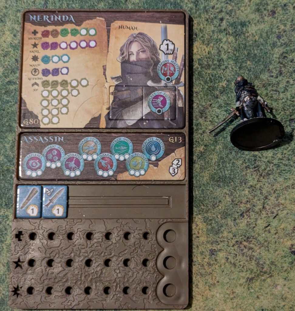 Nerinda miniature and adventurer board