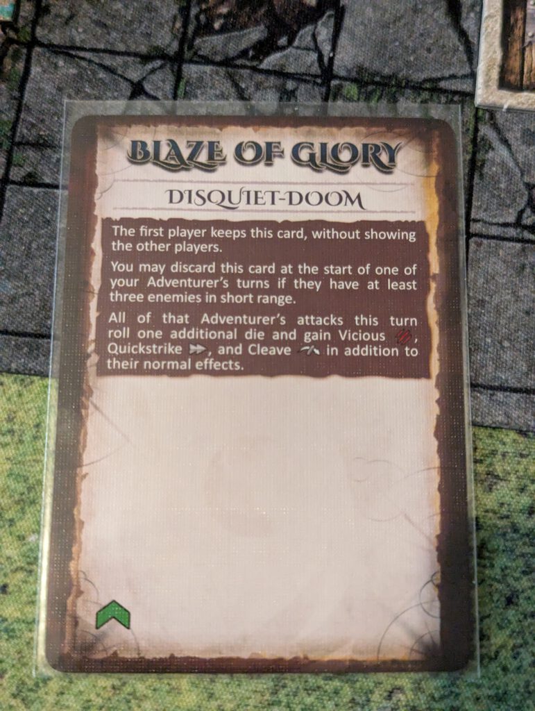 Blaze of glory event card