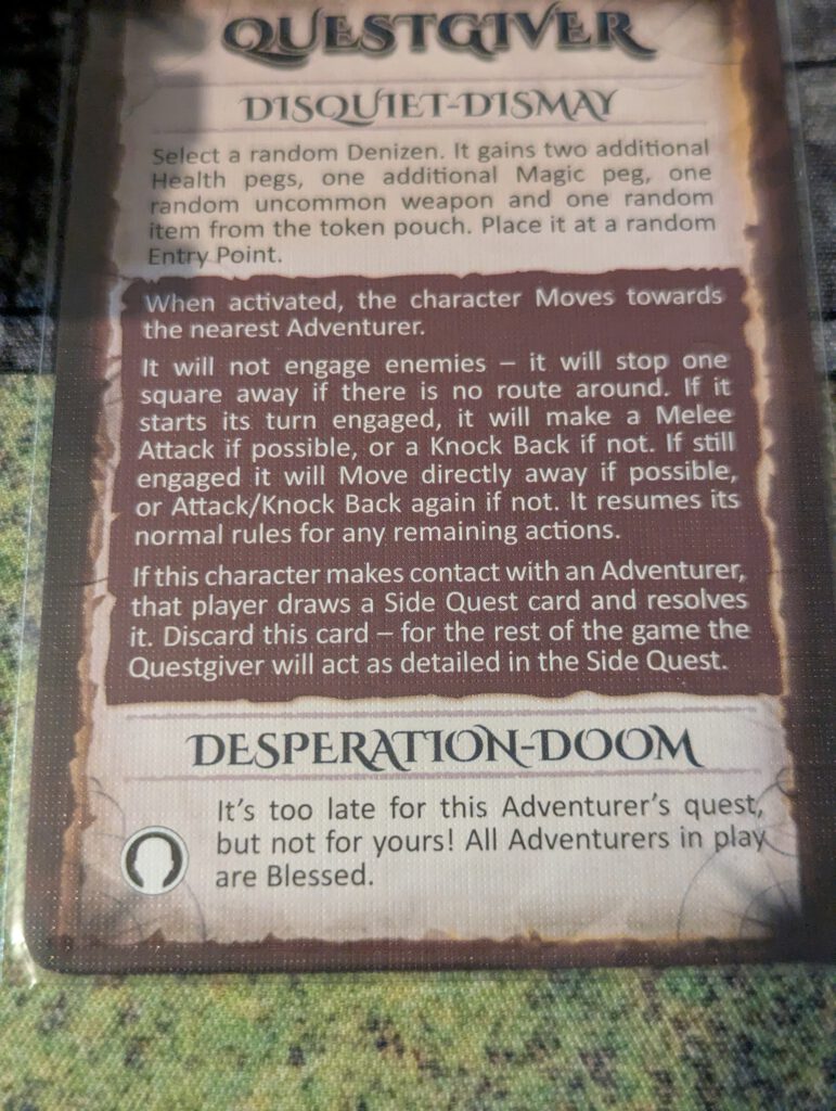 Questgiver Event Card