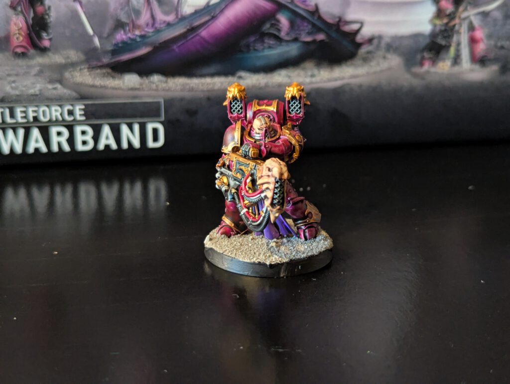 Painted Noise Marine with sonic blaster, front angle.