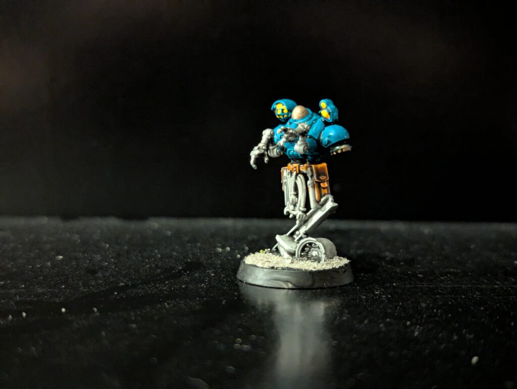 Painted Brokhyr E-COG support unit, viewed from a slightly elevated front angle.