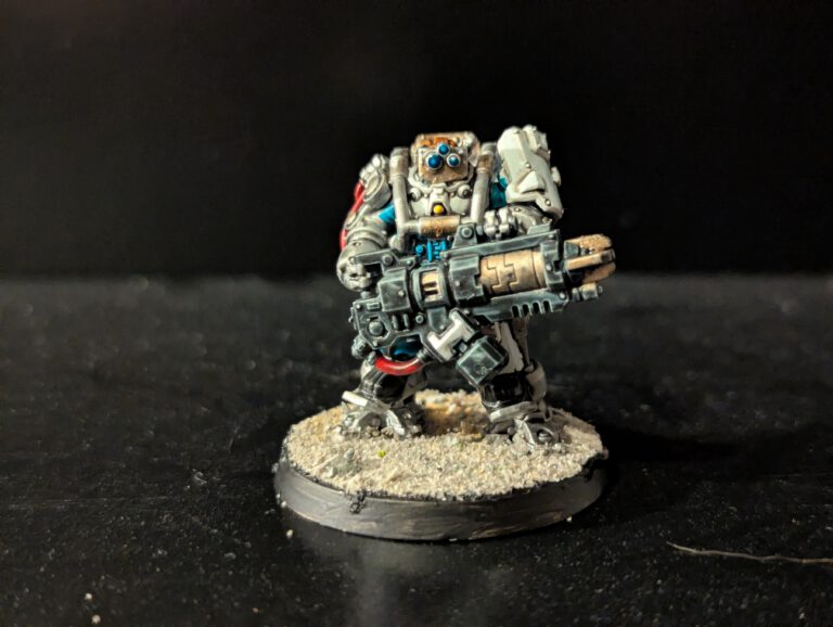 Painted Brokhyr Thunderkyn in a braced firing pose, viewed from a front angle.