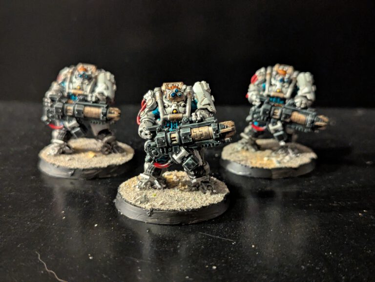 Painted Brokhyr Thunderkyn unit displayed together, viewed from a top-front angle.