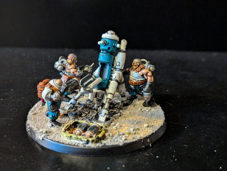 Painted Cthonian Earthshaker with heavy equipment, viewed from a slightly elevated front angle.