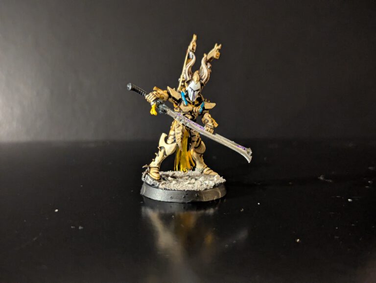 Painted Incubus with klaive weapon, viewed from a front angle.