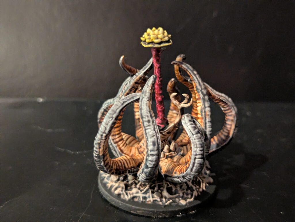 The Corpse Collector painted with fleshy tones and upwards aiming tentacles