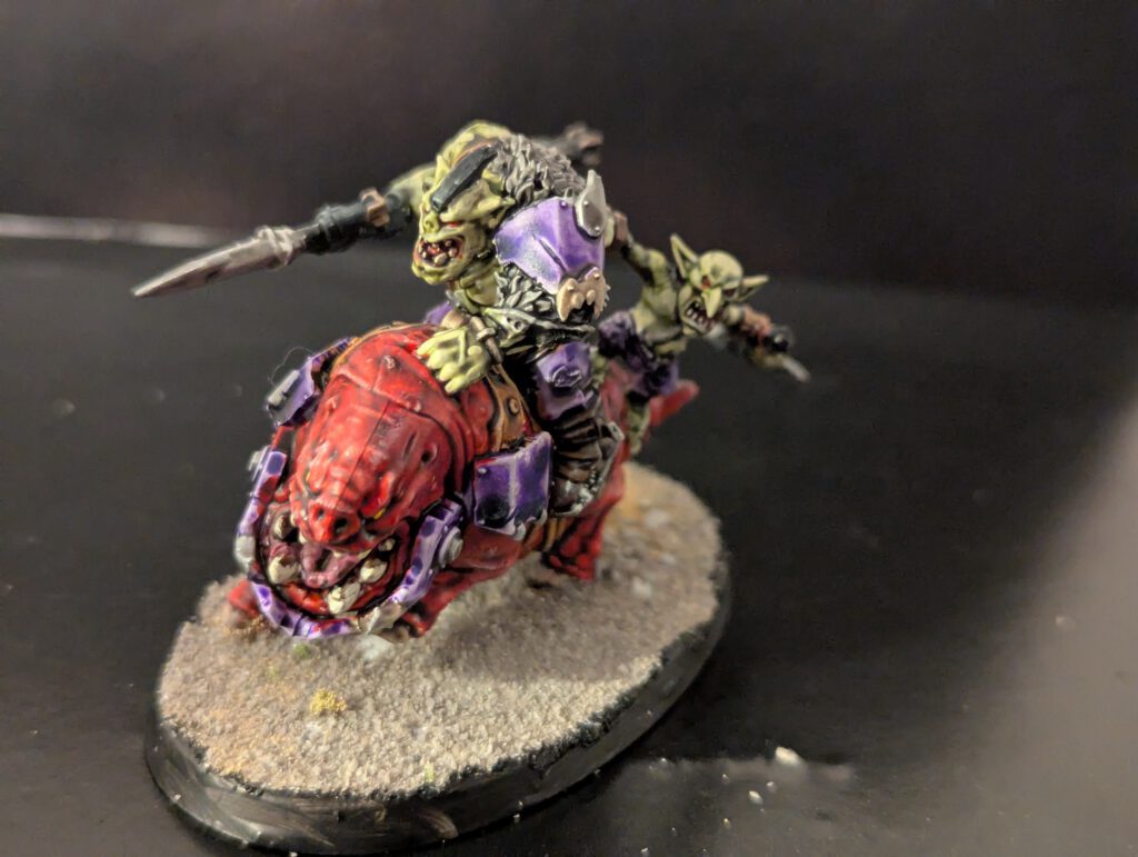 Third Squighog Boy showing the skin contrast between Ork and Squig.