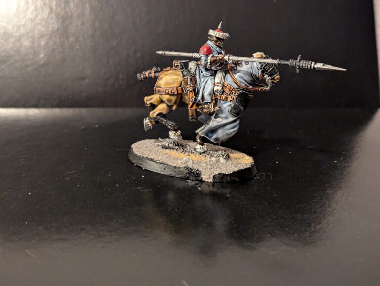 Attilan Rough Rider cavalry model charging with a specialized melta-tipped hunting lance.